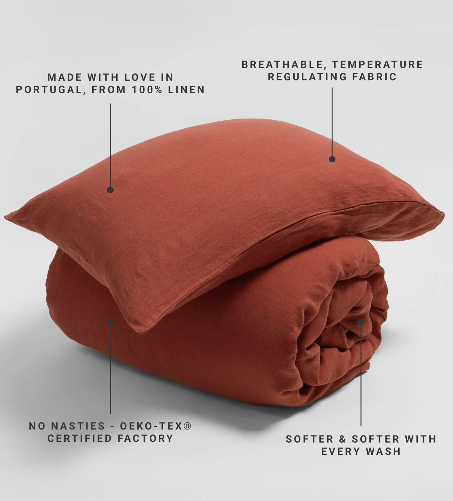 Secret Linen Store 100% Linen Housewife Pillowcase