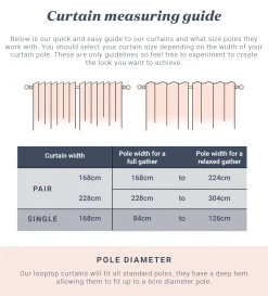 Secret Linen Store 100% Linen Loop Top Curtain (Single)