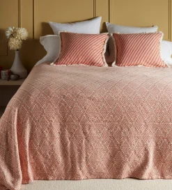 Secret Linen Store Spice Diamond 100% Cotton Throw