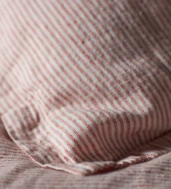 Secret Linen Store Spice Sid Stripe 100% Linen Fitted Sheet