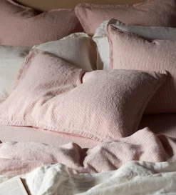 Secret Linen Store Spice Sid Stripe 100% Linen Pillowcase