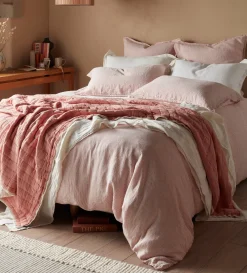 Secret Linen Store Spice Sid Stripe 100% Linen Pillowcase