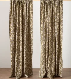 Secret Linen Store Tabitha 100% Cotton Loop Top Curtains (Pair)