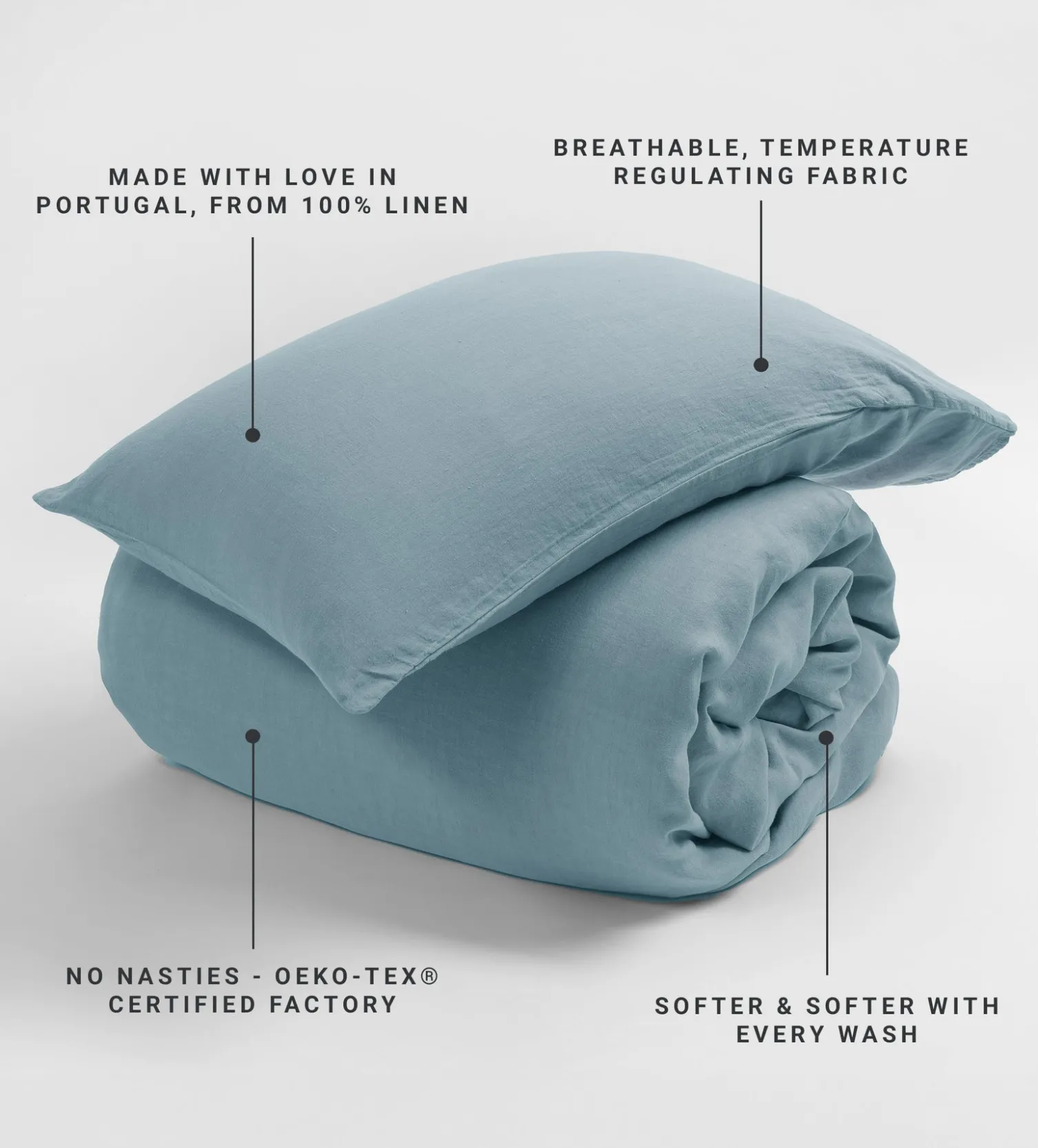 Secret Linen Store 100% Linen Housewife Pillowcase