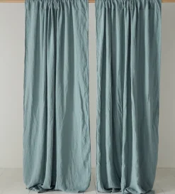 Secret Linen Store 100% Linen Loop Top Curtain (Single)