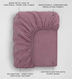 Secret Linen Store 100% Linen Fitted Sheet