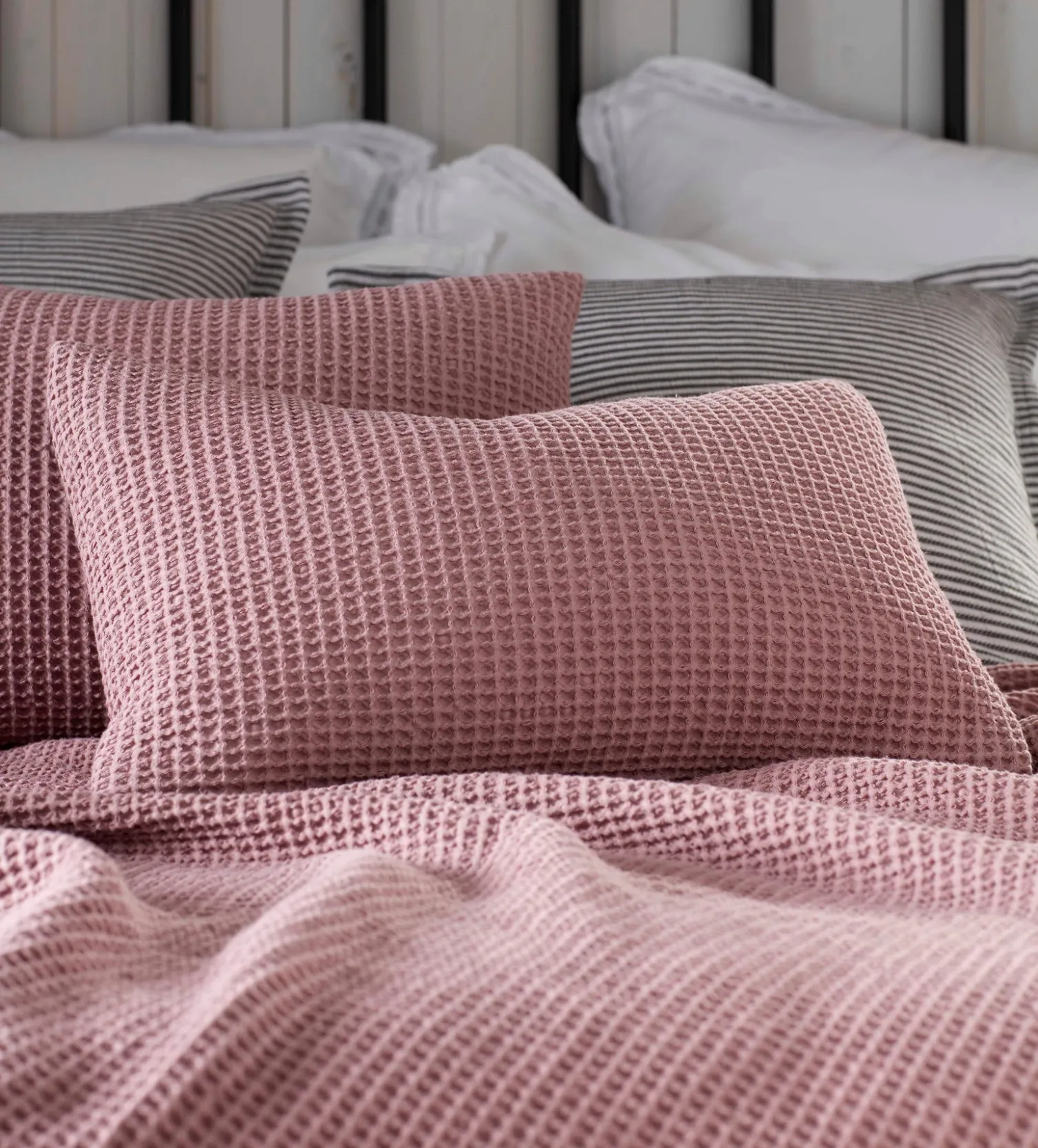 Secret Linen Store Big Waffle 100% Cotton Cushion Cover