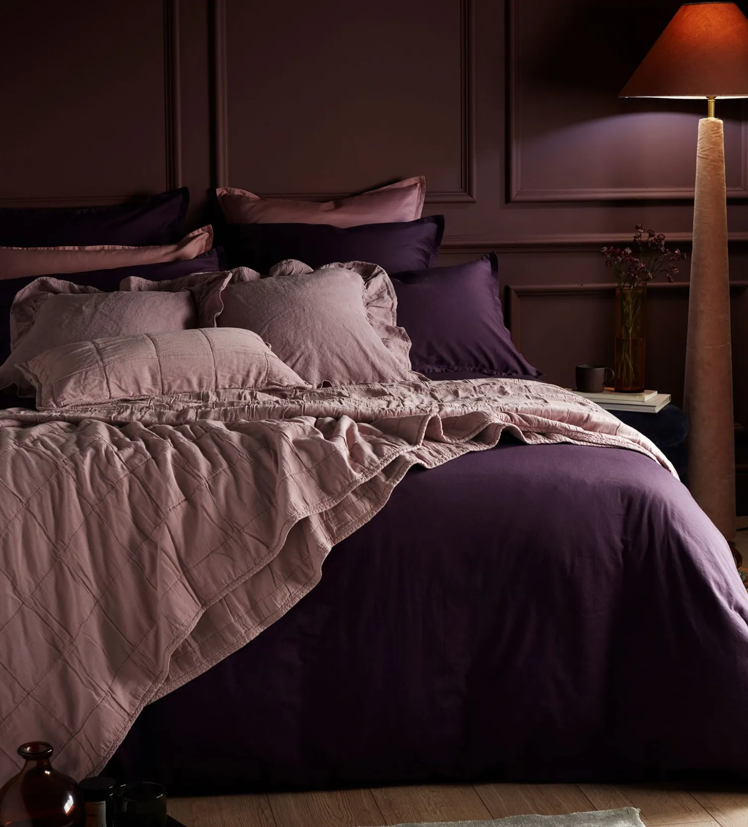 Secret Linen Store Finn 100% Cotton Quilted Throw