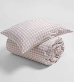 Secret Linen Store Vintage Rose Harriet Gingham 100% Organic Cotton Pillowcase