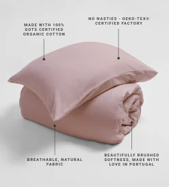Secret Linen Store Brushed 100% Organic Cotton Duvet Cover