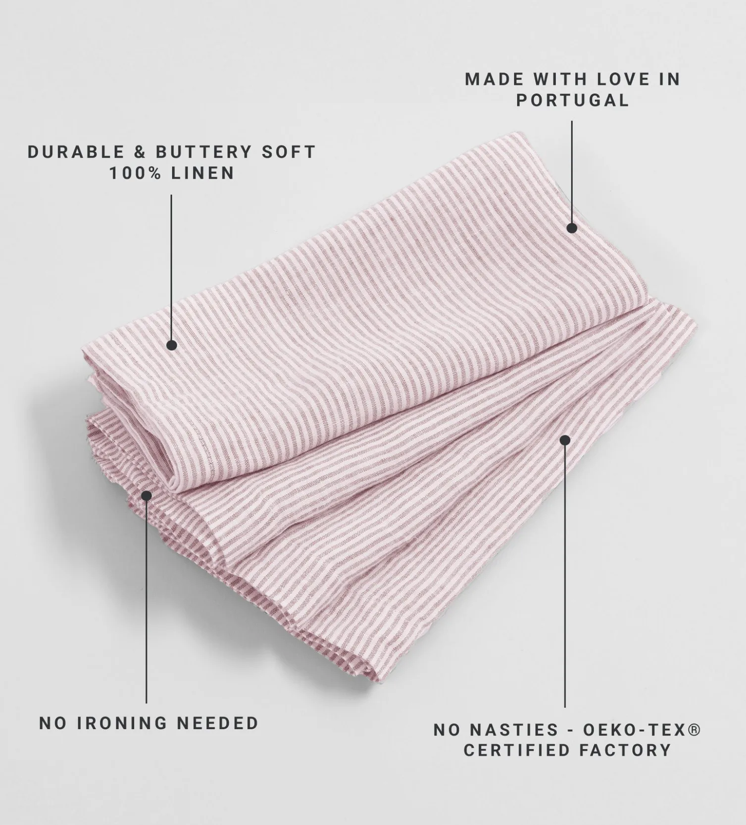 Secret Linen Store 100% Linen Napkins - Set of 4