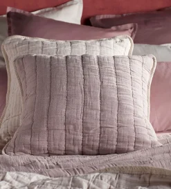 Secret Linen Store Vivienne 100% Cotton Quilted Cushion Cover