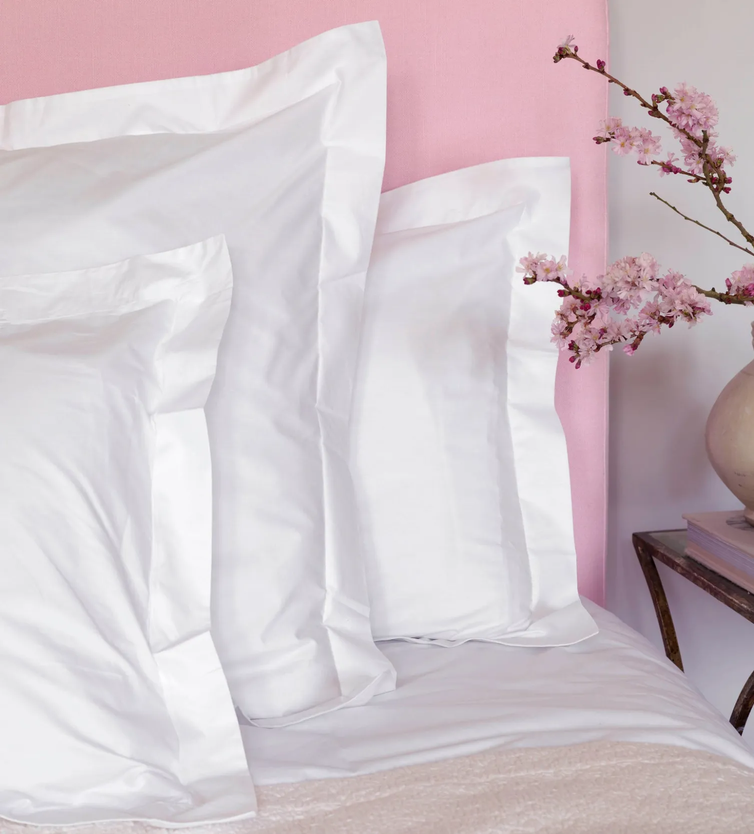 Secret Linen Store White 100% Cotton Percale 200 Thread Count Oxford Pillowcase