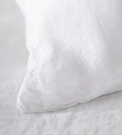 Secret Linen Store White 100% Linen Euro Housewife Pillowcase