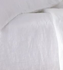 Secret Linen Store White 100% Linen Extra Deep Fitted Sheet - 40cm Depth