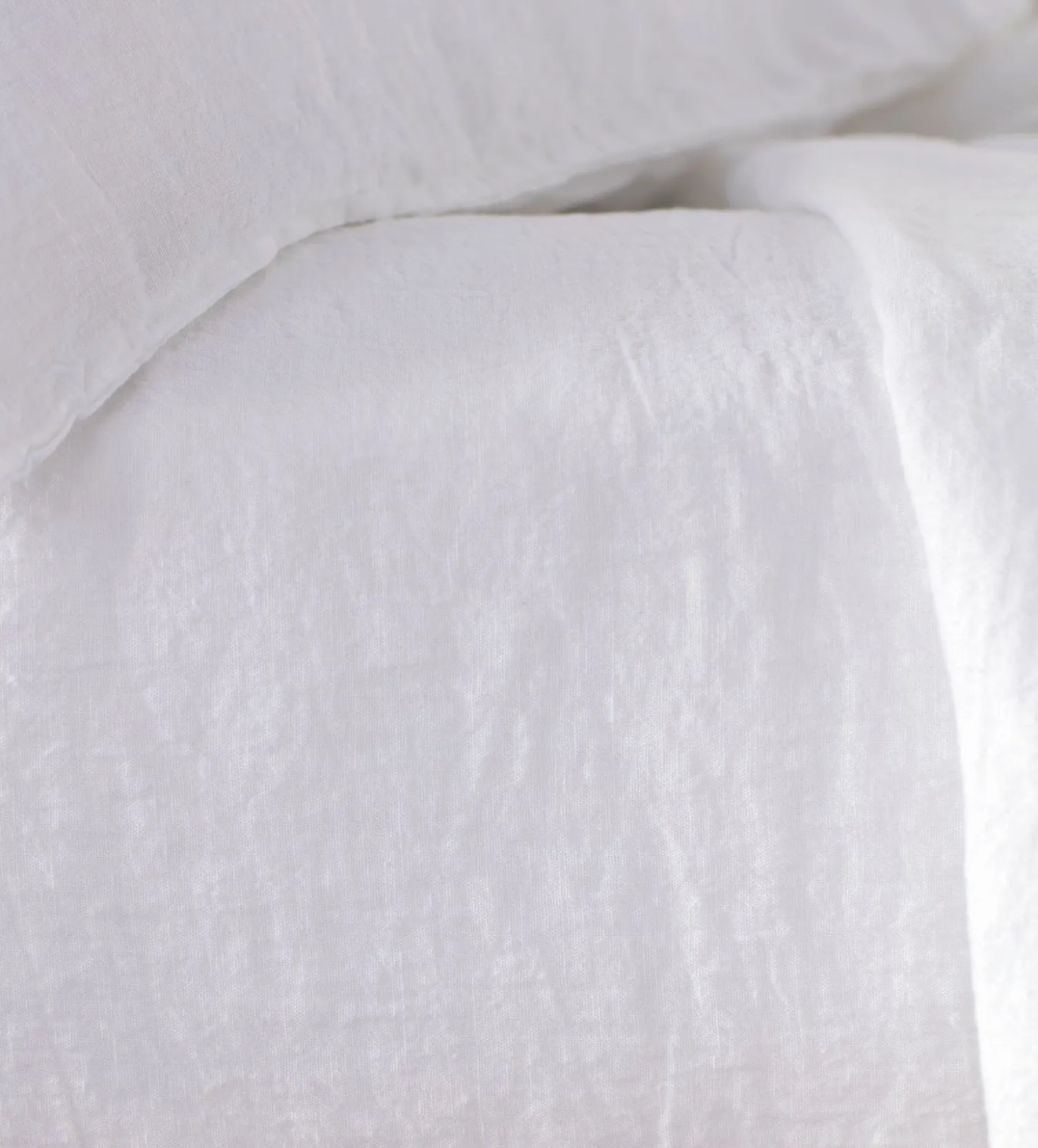 Secret Linen Store White 100% Linen Extra Deep Fitted Sheet - 40cm Depth