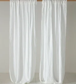 Secret Linen Store 100% Linen Loop Top Curtain (Single)