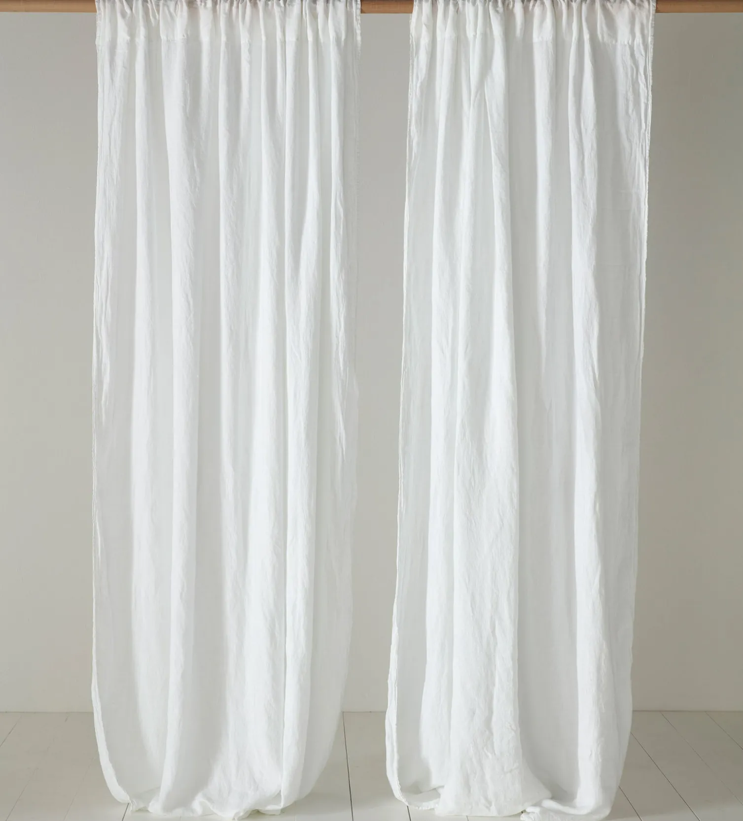 Secret Linen Store 100% Linen Loop Top Curtain (Single)