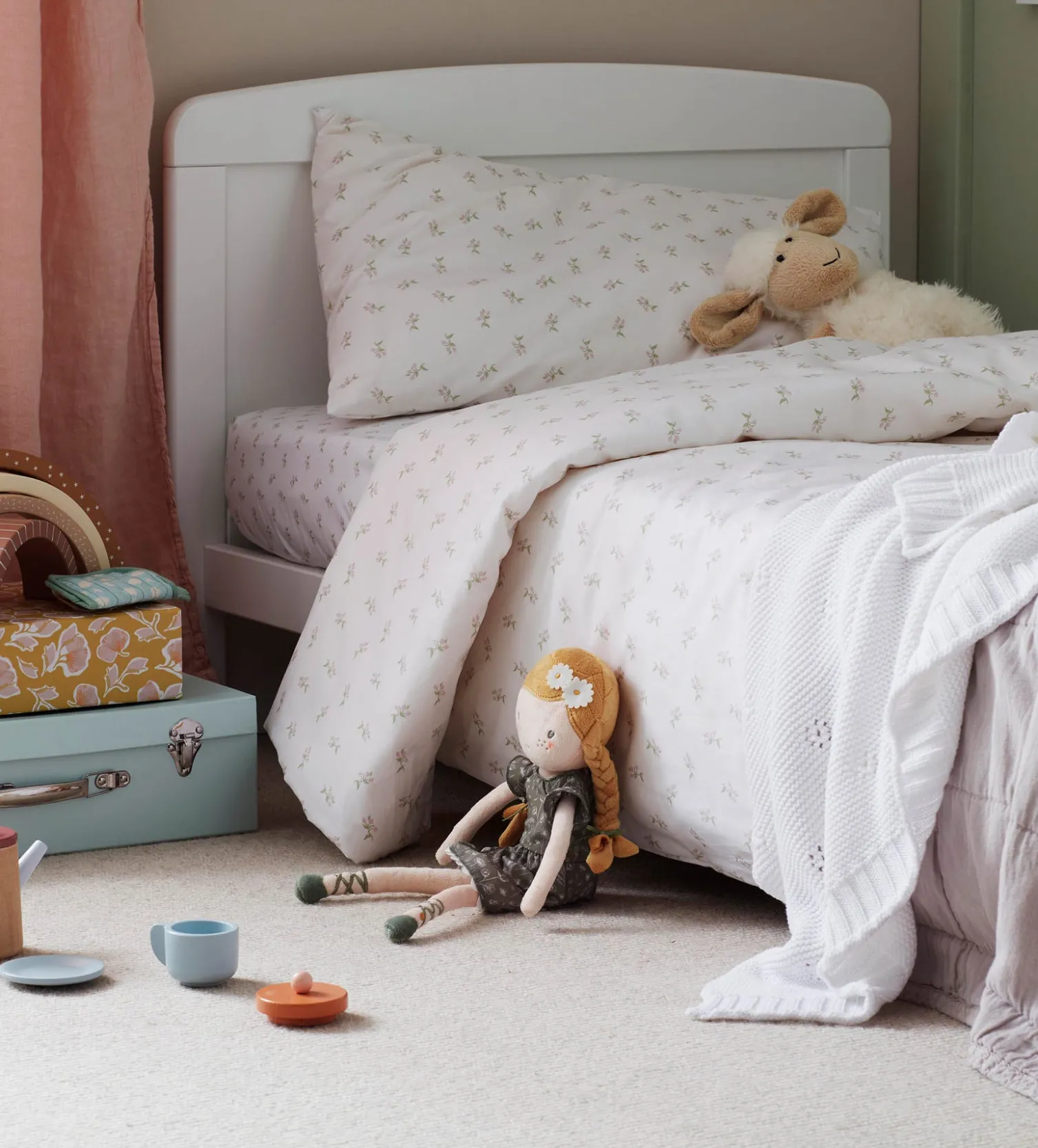 Secret Linen Store Organic 100% Cotton Cot Bed Duvet Cover Set