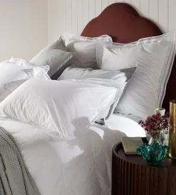 Secret Linen Store White Freya 100% Cotton Pillowcase