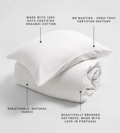 Secret Linen Store Brushed 100% Organic Cotton Pillowcase
