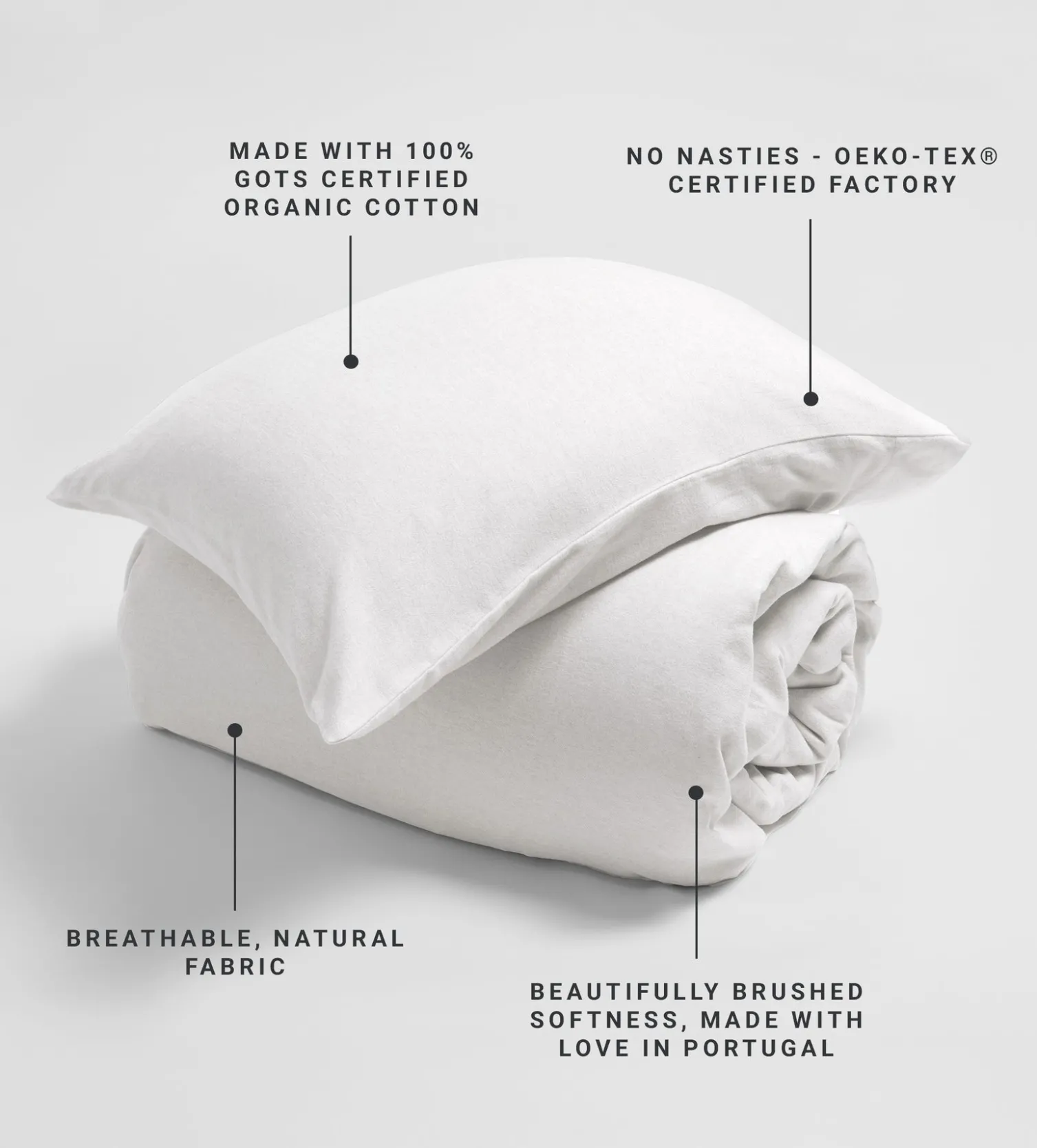 Secret Linen Store Brushed 100% Organic Cotton Pillowcase