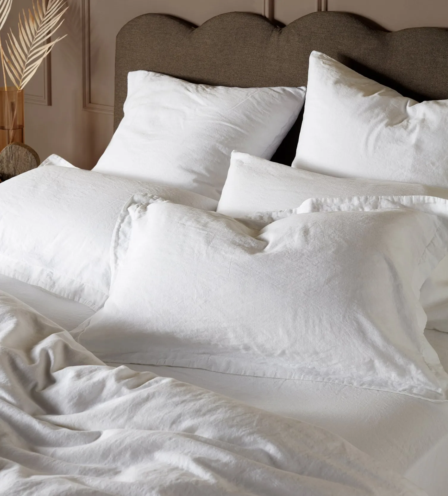 Secret Linen Store Linen Blend Fitted Sheet