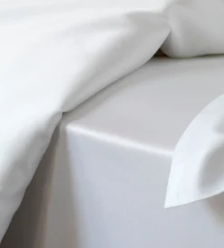 Secret Linen Store White Luxury 600 Thread Count 100% Cotton Euro Fitted Sheet