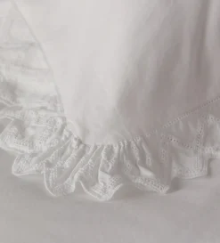 Secret Linen Store White Valerie 100% Cotton Duvet Cover