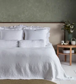 Secret Linen Store White Verity 100% Cotton Bedspread