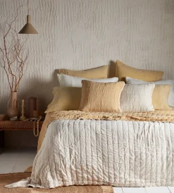 Secret Linen Store 100% Cotton Quilted Throw